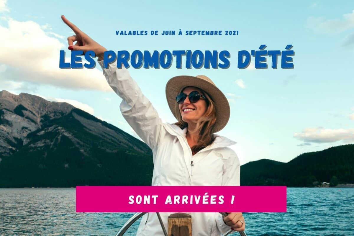 Femme navigation promotion d'été